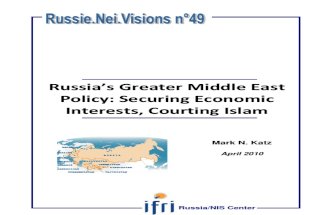 Russia's Greater Middle East Policy: Securing Economic Interests, Courting Islam