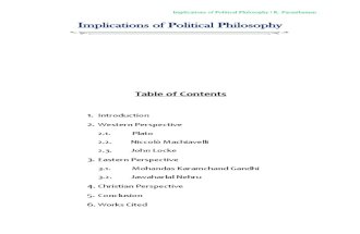 Messiah_Implications of Political Philsophy