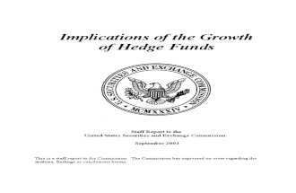 SEC Implications of the Growth of Hedge Funds
