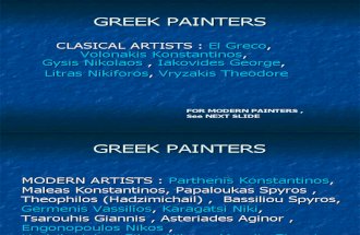 5-History of Painting, Greek Painters