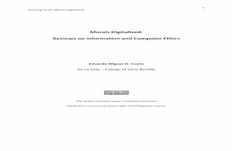 Morals Digitalized: Reviews on Information and Computer Ethics