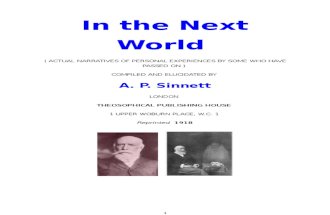 In the Next World - AP Sinnett