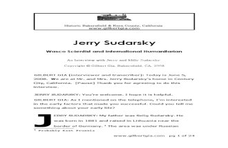 Jerry Sudarsky, Wasco Inventor and Humanitarian
