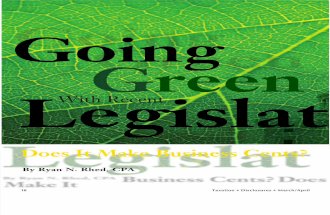 Going Green With Recent Legislation