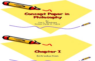 Concept Paper in Philosophy