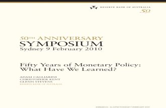 Fifty Years of Monetary Policy What Have We Learned
