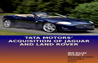 Tata Morots' Acquasiton of Jaguar and Land Rover