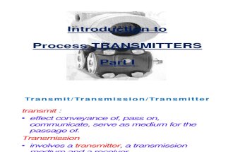 Intro Process Xmitters (Suresh)