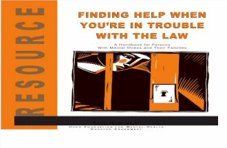 Finding Help When You'Re in Trouble With the Law - HB for Persons With Psychiatric Diagnoses