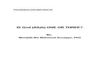 Is God (Allah) One or Three?