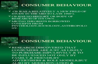 Consumer Behaviour shamsu MBA 9747666274