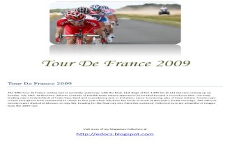 Stories in Photograph - Tour de France 2009
