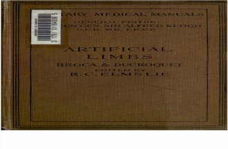 1918 Artificial Limbs: Military Medical Manuals