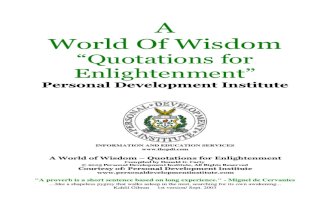 A World of Wisdom - Quotations for Enlighten Me