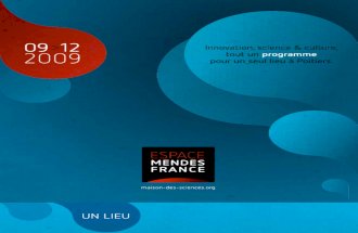 Programme de l'Espace Mendès France, sept 2009, Poitiers