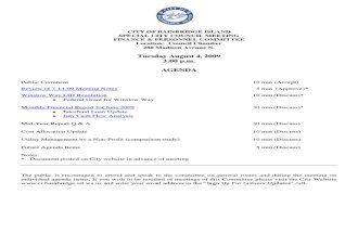 Finance and Personnel Committee Agenda, Aug. 4