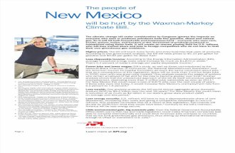 Waxman-Markey Bill: New Mexico State Fact Sheet