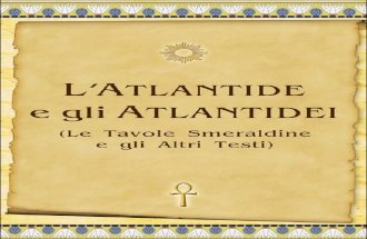 Atlantide e gli Atlantidei. Le Tavole Smeraldine e gli Altri Testi (Italian edition)