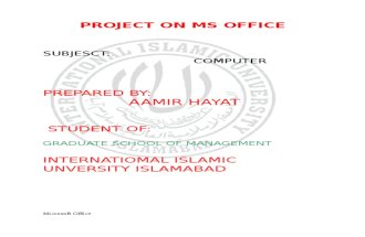 Project on Ms Office
