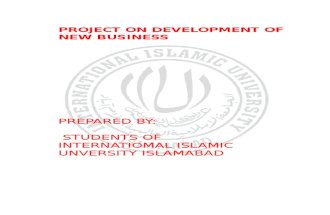 PROJECT ON DEVELOPMENT OF NEW BUSINESS