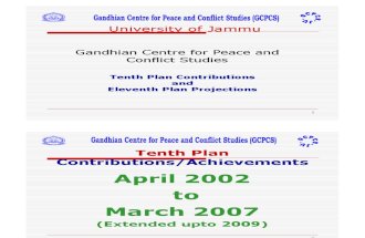 XI Plan Projection of Gandhian Centre JU