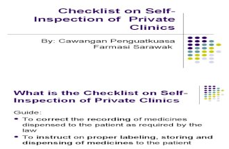 Ms Chai's Presentation "Checklist on Self-Inspection of Private Clinics"