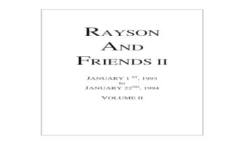 The Teachings of Rayson & Friends Vol 2