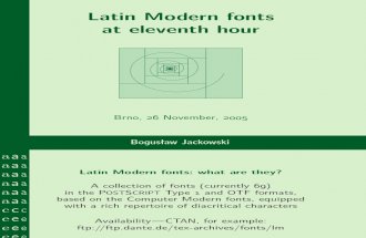 Latin Modern fonts at eleventh hour