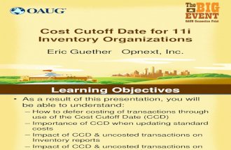 COst Cutoff Date for 11i Inventory