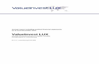 Annual Report ValueInvest LUX 2014