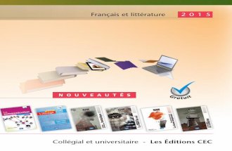 Catalogue collégial 2015_Français et littérature
