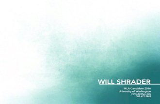 Will Shrader Portfolio 2015