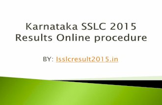 Karnataka sslc 2015 results online procedure
