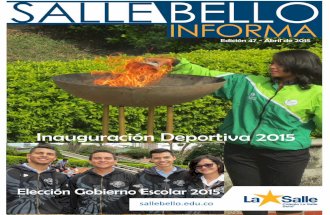 Informativo Salle Bello Informa edición 47 abril 2015