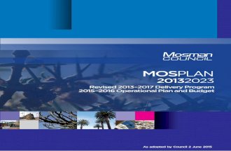 MOSPLAN (revised) 2013-2017 Delivery Program and 2015-2016 Operational Plan and Budget