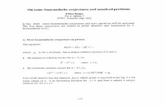 On some Smarandache conjectures and unsolved problems