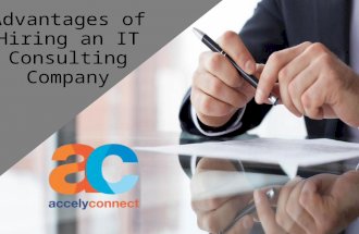 Advantages of Hiring an IT Consulting Company