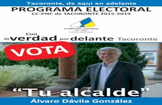 CC-PNC de Tacoronte. Programa Electoral.