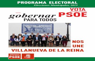 Programa electoral para Villanueva de la Reina y La Quinteria 2015/19