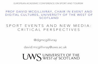 David Mcgillivray - New Media and Sports Event Tourism