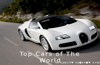 Top cars of the world by robert vincent peace