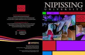 Nipissing University NSO Guide for Muskoka Students 2015-2016