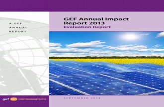 GEF Annual Impact Report 2013