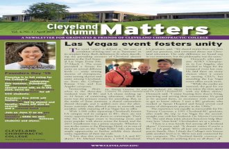 Cleveland Alumni Matters Newsletter (April 2015 Issue, Vol. 4, No. 1)