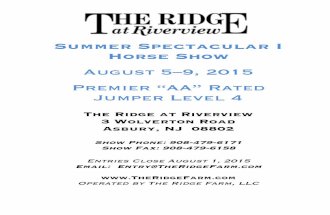 The ridge at riverview summer spectacular week i prizelist