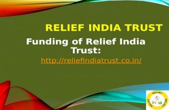Funding of relief india trust