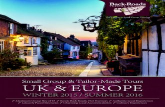 Back roads touring small group tours 2016 nzd