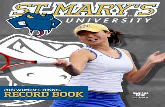 St. Mary's Rattlers Women's Tennis Record Book | 2015