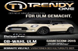 TRENDYone | Das Magazin - Ulm - September  2015