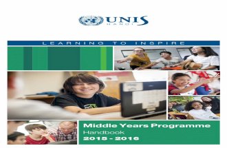UNIS Hanoi Middle Years Programme Handbook 2015-2016